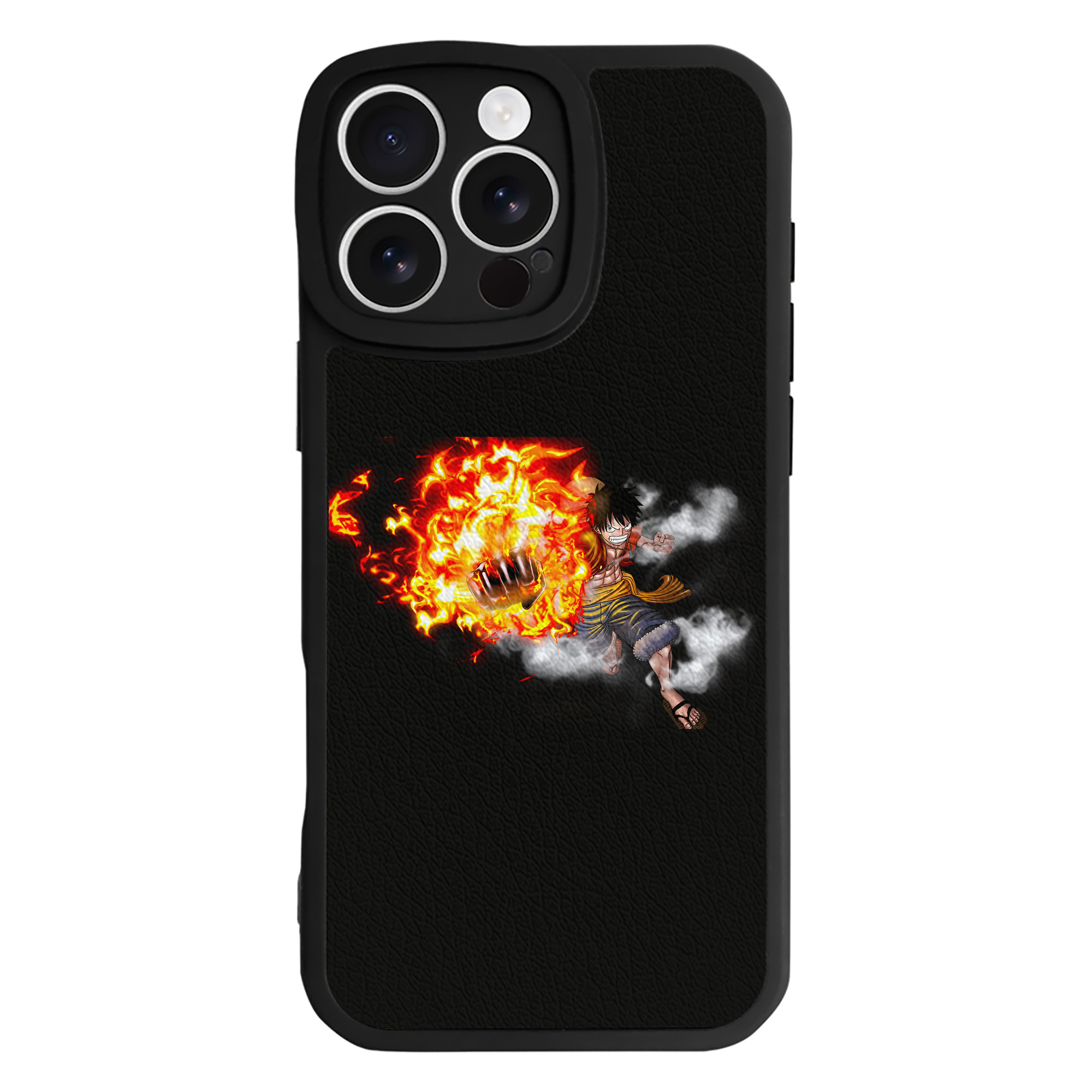ワンピース モンキー・D・ルフィ ONE PIECE Monkey D. Luffy 【iPhone 16シリーズ対応】シリコンスマホケース（レザー調） 材質：シリコン